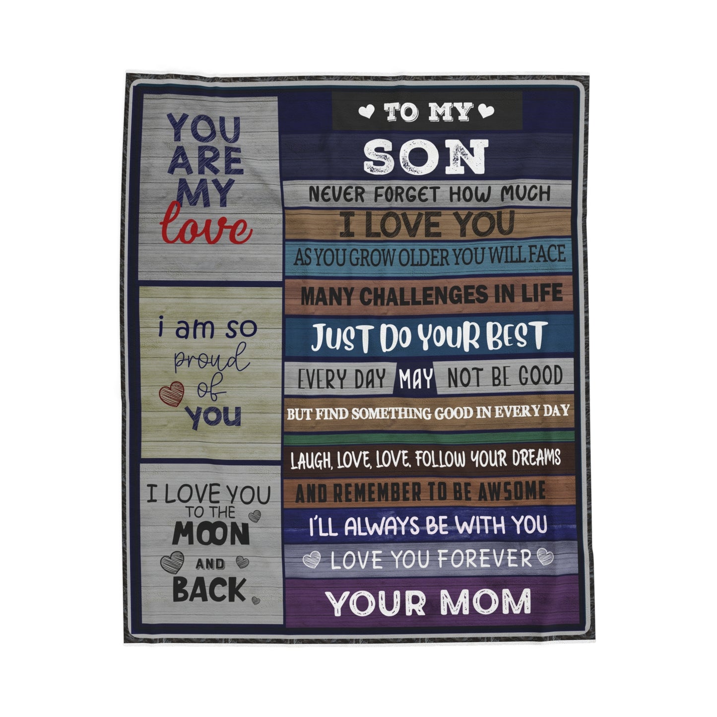 To My Son | Velveteen Plush Blanket