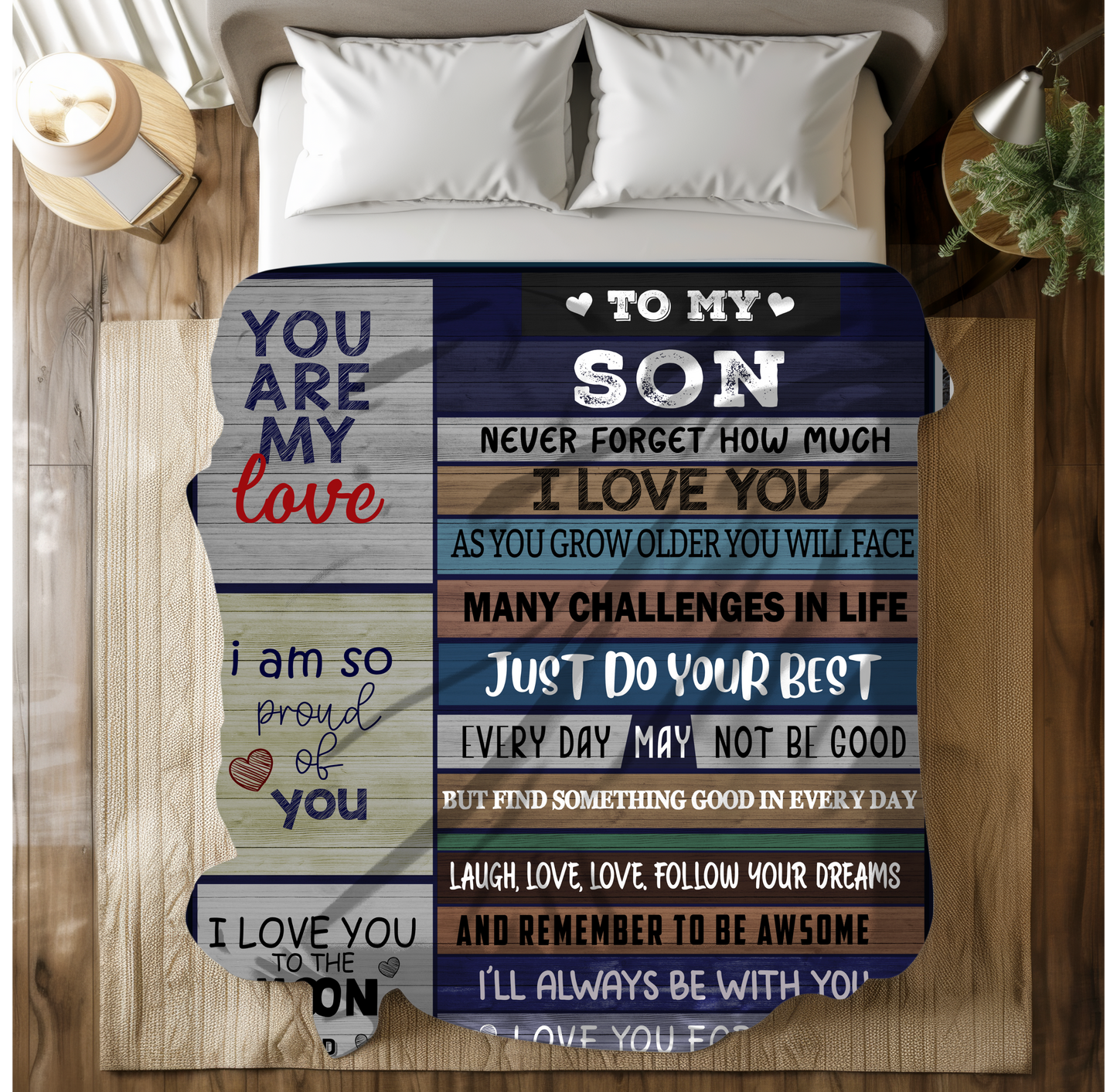 To My Son | Velveteen Plush Blanket