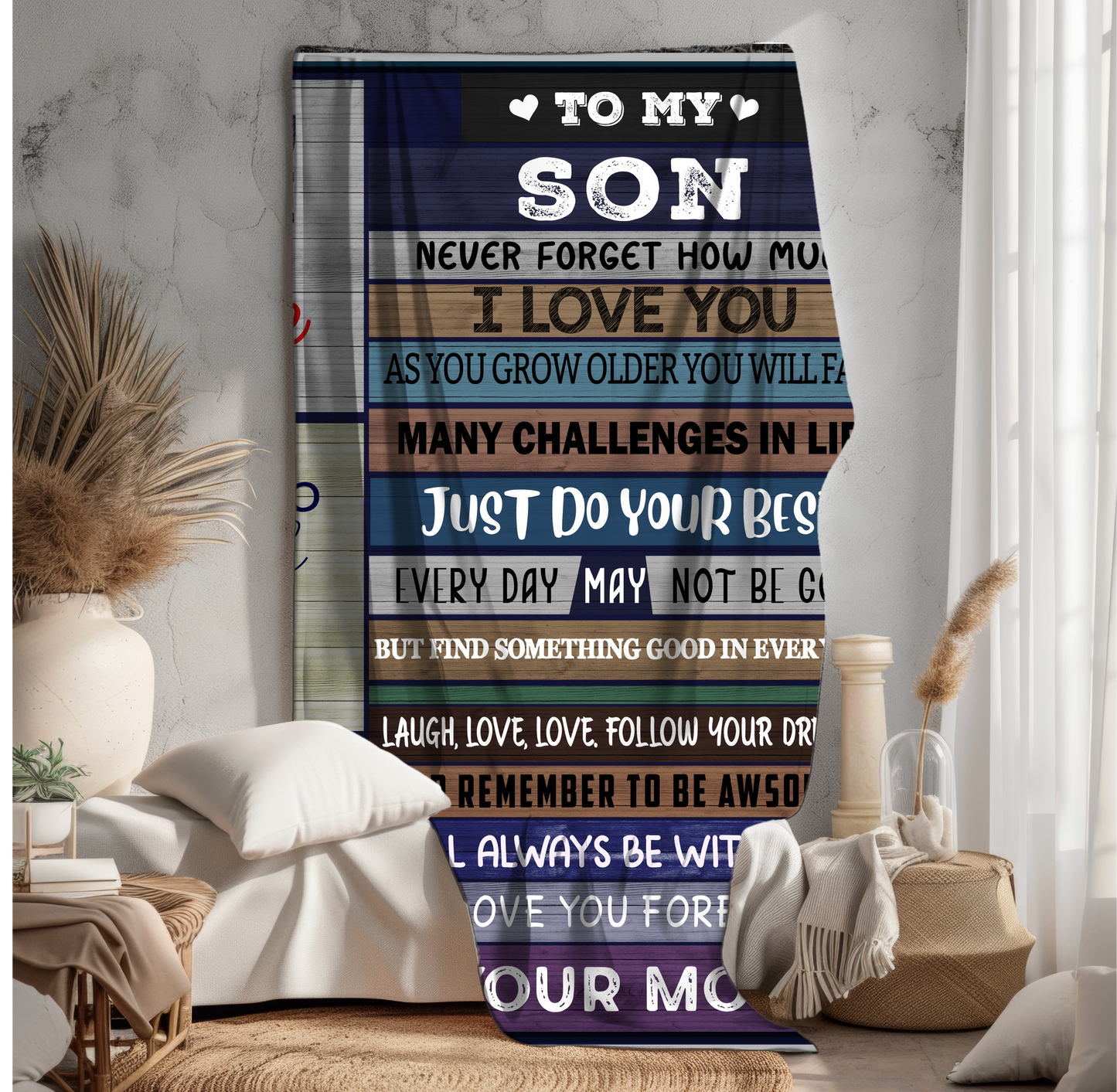 To My Son | Velveteen Plush Blanket