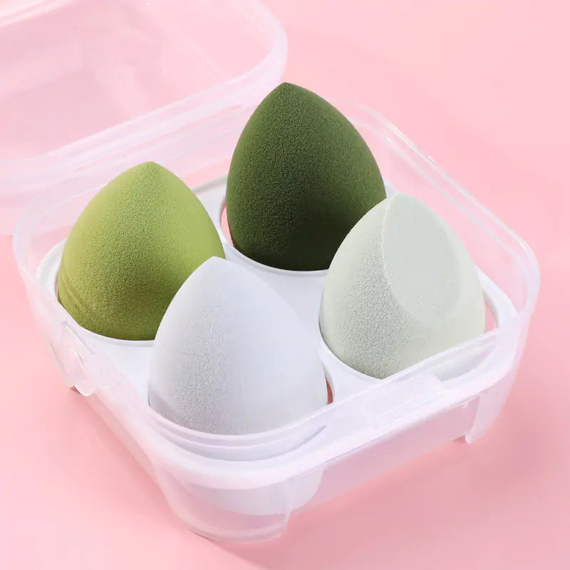 4 Pieces Makeup Sponge Powder Puff Dry And Wet Combined